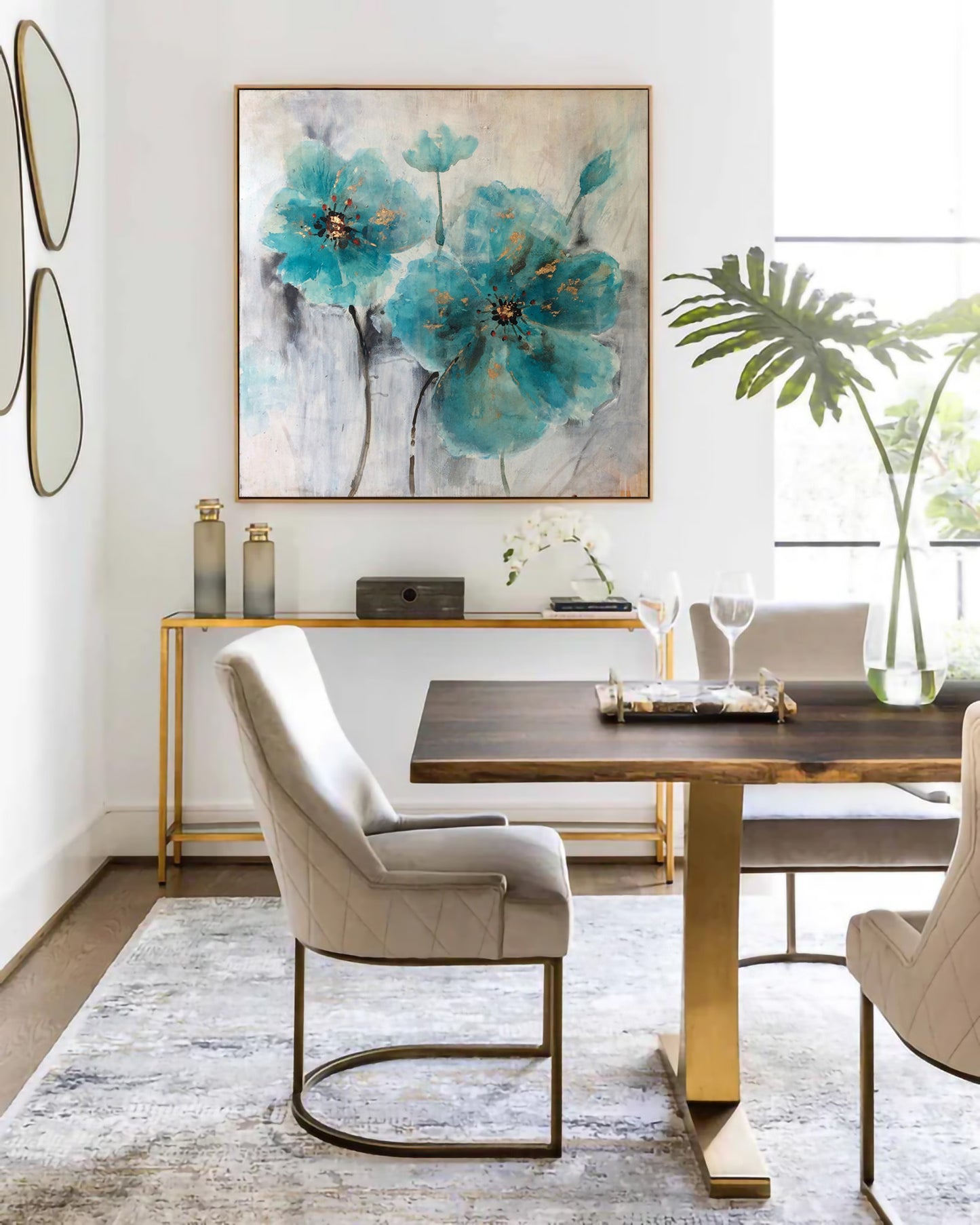 Botanical Art Painting Blue