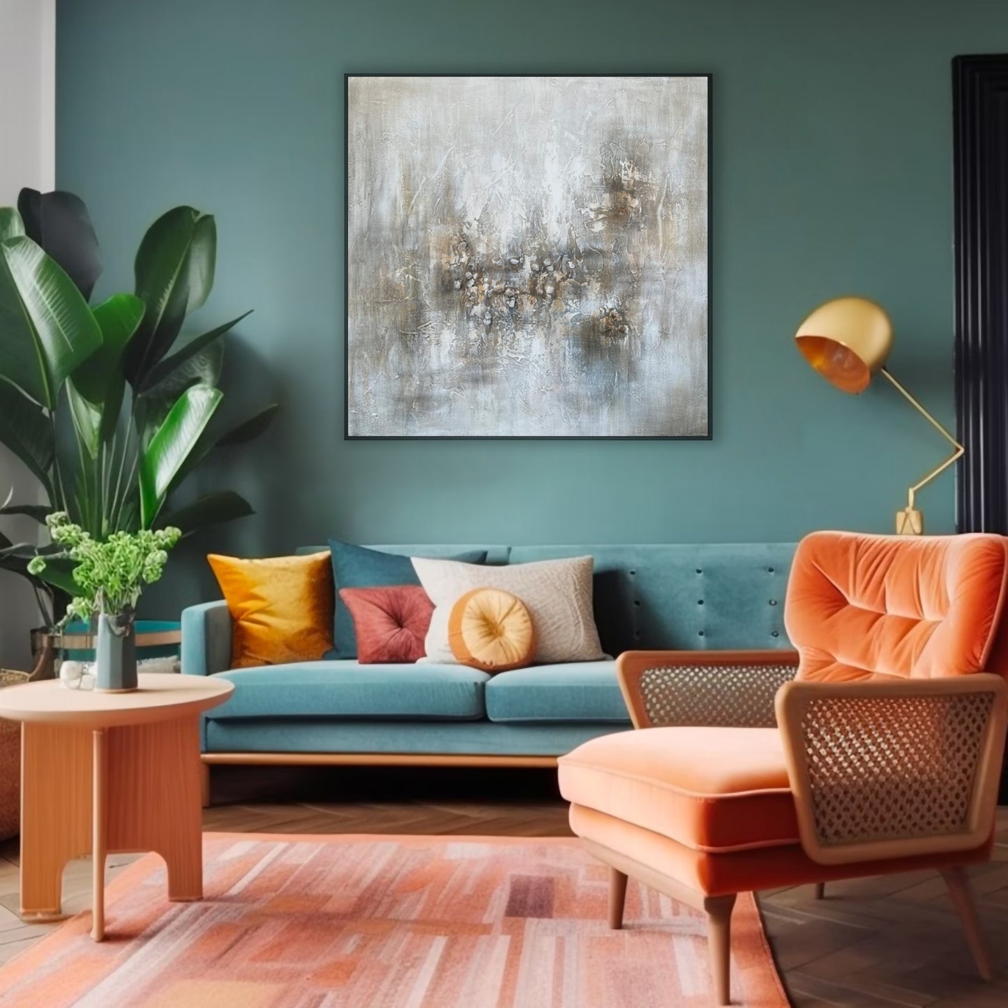 Abstract Art Painting Grey