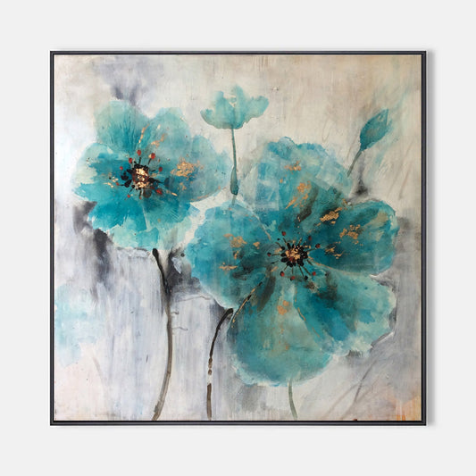 Botanical Art Painting Blue